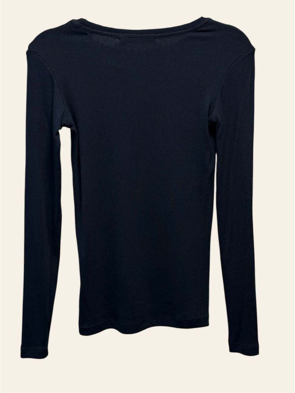 Solika Navy Ribbed Top - Picture 3 of 3